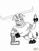 Coloring Pages Mascot Longhorn Ut Printable Drawing sketch template