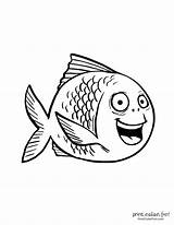 Fish Printcolorfun Laughing sketch template