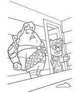 Coloring Pages House Pixar Russell Disney Printable Movie Scared Sheets Color Kids Colouring Drawing Cartoon Print Characters Children Adult Simple sketch template