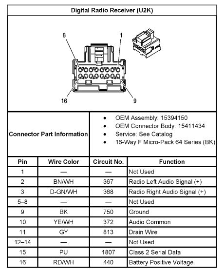 chevrolet silverado radio wiring diagram