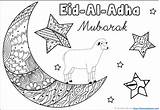 Colouring Eid Adha sketch template