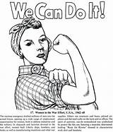 Coloring Pages War Ww2 Colouring Kids Tank Draw Printable Women Ii Book Sheets Adults Getcolorings Rosie Color Riveter Dover Publications sketch template