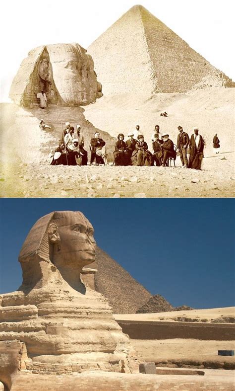 the great sphinx of giza 1871 and today 10 world