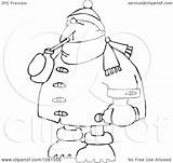 Outline Sipping Coloring Clothes Winter Illustration Man Beverage Royalty Djart Clip Vector Clipart sketch template