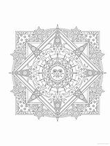 Celestial Mandalas sketch template