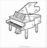 Coloring Piano Pages Book sketch template