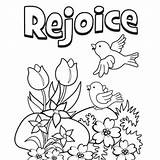 Coloring Easter Pages Sunday School Bible Rejoice Kids Printable Jesus Sheets Colouring Spring Preschool Resurrection Christian Color Fun Pre Sheet sketch template