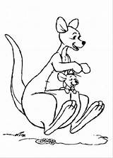 Mewarnai Kangguru Kangaroo Pooh Kanga Roo sketch template