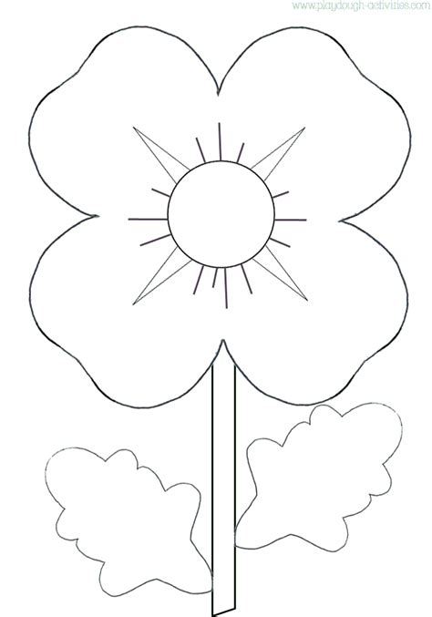 poppies templates forget colours autumn crafts schools sketch coloring page