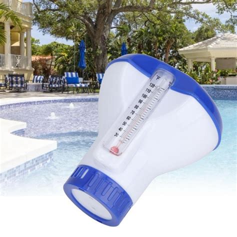Termometre Tablet Tutuculu Yüzen Yüzme Havuzu Kimyasal Klor Dispenseri