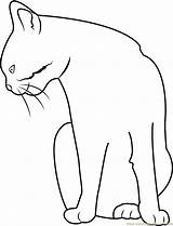 Coloring Cat Staring Down Coloringpages101 Pages sketch template