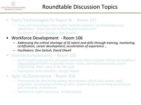roundtable discussion topics powerpoint