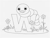 Coloring Letter Pages Alphabet Animal Kids Worm Printable Letters Worksheets Worksheet Animals Print Preschool Practice Color Educational Sheets Toddlers Abc sketch template