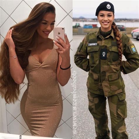 50 Beautiful Army Women With And Without Uniform Looking