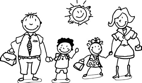 happy family  children coloring page wecoloringpagecom