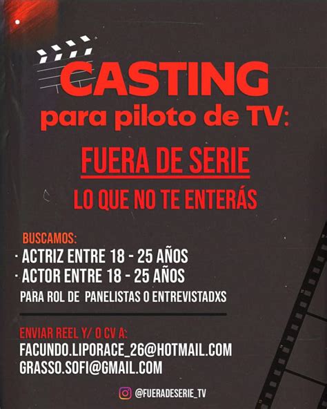 Casting En Argentina Se Busca Para Piloto De Tv Actor Y Actriz De 18 A