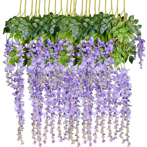 3 6 feet artificial flower silk wisteria vine rattan fake