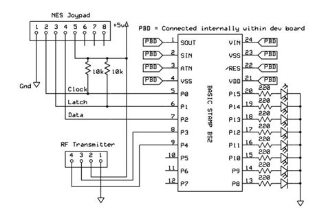nes controller schematic robhosking diagram