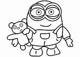 Minion Minions Coloring Babyhouse sketch template