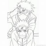 Kakashi Uzumaki sketch template