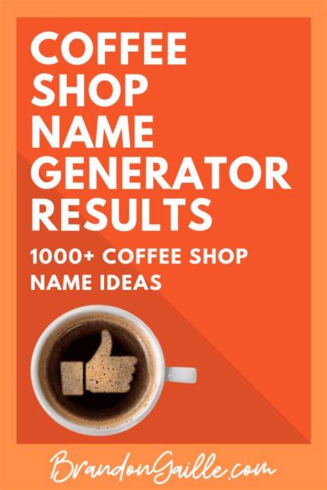 Coffee House Name Generator Image Of Coffee And Tea