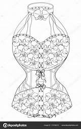Corset Therapeutic 1600 Orchids 1236 Grown sketch template