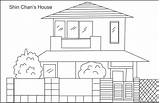 House Coloring Shin Shinchan Pages Drawing Kids Cartoon Printable Sketch Chan Easy Modern Family Print Little Pdf Nice Beautiful Nha sketch template