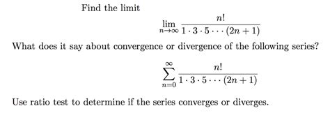 Solved Find The Limit Lim N Rightarrow Infinity N 1 Middot