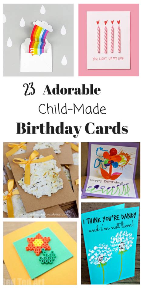 homemade birthday cards  kids  create  wee learn