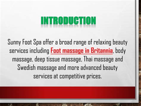 sunny foot spa powerpoint    id