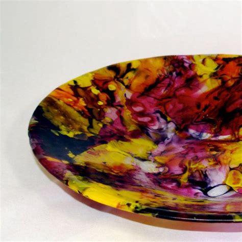 Boiled Fused Glass Yellow Large Bowl Etsy Fused Glass Fused Glass