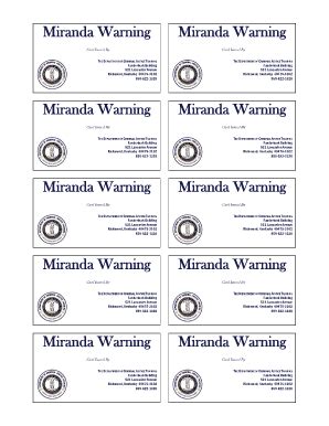 miranda rights form fill   sign printable  template