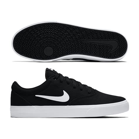 Nike Sb Charge Canvas Youth Shoe Black White Black Underground Skate