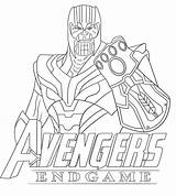 Avengers Thanos Coloring Pages Printable Kids Description sketch template