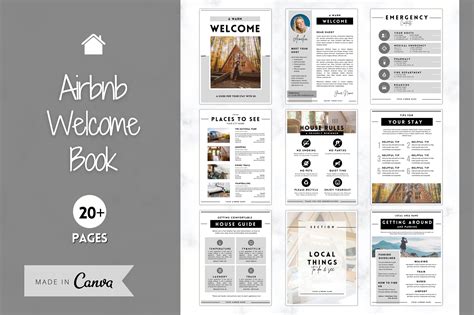 airbnb  book templates canva creative market