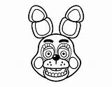 Bonnie Toy Coloring Nights Five Freddy Face Pages Coloringcrew Freddys sketch template