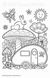Thaneeya Coloring Pages Color Adult Book Dreams Colouring Mcardle Sheets Adults Books Kids Para Colorear Hippie Printable Blank Choose Board sketch template