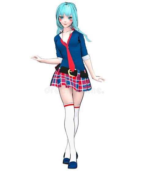 3d Anime Doll Japanese Anime Schoolgirl Big Blue Eyes