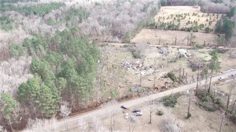 drone footage captures damage  plain dealing tornado youtube