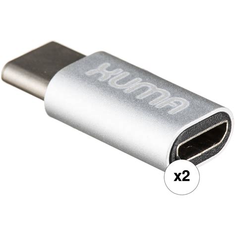 Xuma Usb Type C Male To Micro Usb Female Adapters 2 Pack Bandh