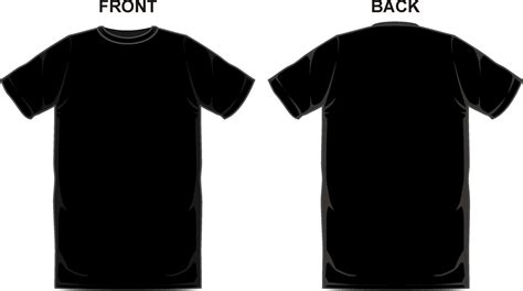 black shirt front   template