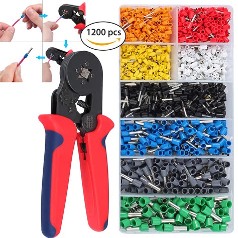 Crimping Tool Crimper Plier With 1200pcs Wire Ferrule Terminals Kit 0