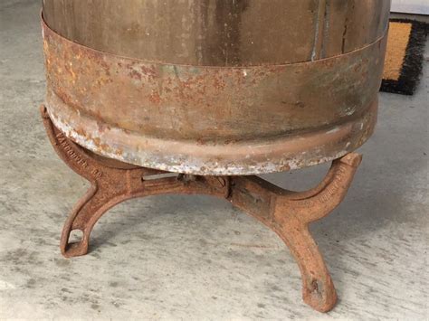 vintage solid copper water heater tank outside victoria