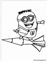 Minion Coloring Pages Fly Rocket Evil Printable Purple Kids Clip Clipart Print Color Despicable Space Book Getcolorings Clipartbest Library sketch template