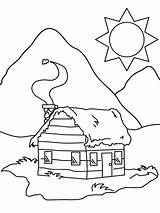 Coloring House Pages Everfreecoloring Printable sketch template