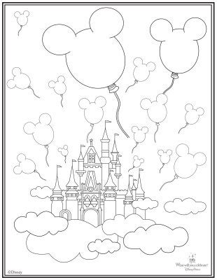 coloring pages  disney world pictures