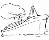 Coloring Pages Ships Ship Cruise Titanic Cargo sketch template