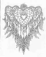 Catcher Dream Coloring Pages Dreamcatcher Printable Heart Drawing Adults Simple Mandala Adult Print Getdrawings Tattoo Color Getcolorings Lovely Drawn Description sketch template