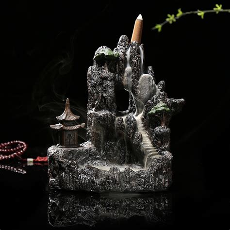 chinese vintage ceramic stone backflow incense burner unique design exquisite sculpture