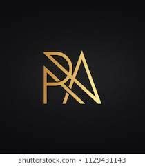 letter pa      letters   gold foil  black